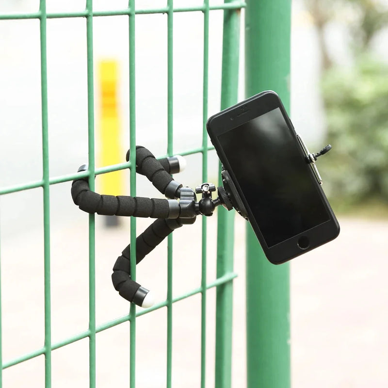 Mini tripé de esponja flexível em formato de polvo, suporte para celular, vários formatos podem ser livremente alterados, durável e estável