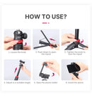 Ulanzi MT-44 Tripé extensível para selfies e vlogs com suporte para celular, câmera DSLR, vídeo, vlog e transmissão ao vivo