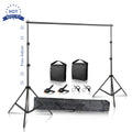 Suporte de fundo para estúdio de fotografia e vídeo, sistema de suporte de fundo telescópico ajustável com bolsa de transporte, 2,6 x 3 m/8,5 x 10 pés