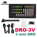 DRO-3V e 3 Encoders de alta precisão de 0 a 800 mm para fresadora, máquina de eletroerosão, mandriladora, régua de grade, display de leitura digital