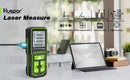 Medidor de distância a laser verde digital Huepar 60 m 100 m 120 m fita métrica a laser telêmetro com sensor de ângulo LCD ferramentas de medição