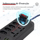 Extensão elétrica, filtro de linha, extensão de energia, tomada USB, plugue, plugue de água, filtro de linha brasileiro, 100-220V, 10A