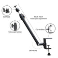 Tripé de mesa SH C-clamp Light com cabeça esférica de 1/4" e suporte de mesa ajustável para câmera e anel de luz