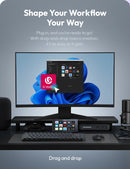 Teclado Ulanzi D200 D200H Stream Deck com 13 teclas macro, controlador Steam para YouTube, escritório, jogos e transmissões ao vivo. Suporte para TF/SD/USB 3.0.