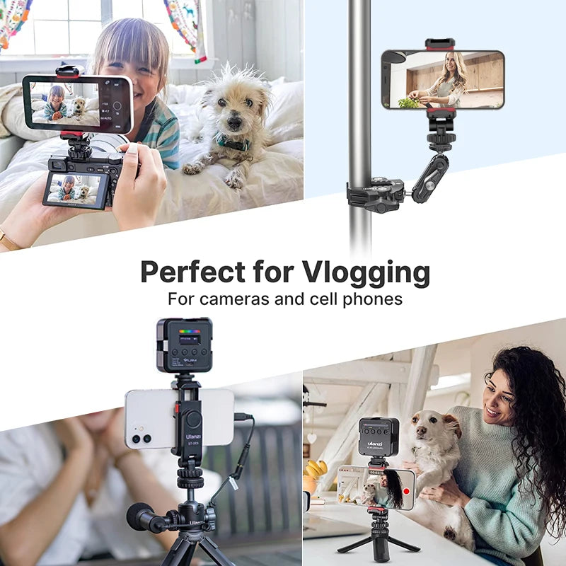 Ulanzi ST-06S Suporte de celular para filmagem vertical DSLR Câmera Monitor Tripé Braçadeira para smartphone Vídeo Vlog