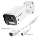 Nova câmera IP 4K de 8 MP com áudio externo POE H.265 Onvif Metal Bullet CCTV Home Câmera de segurança com visão noturna colorida de 4 MP