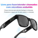 Óculos de Sol Inteligentes KUMI Meta V1, Polarizado com Bluetooth, à Prova D'água IPX4, Fones de Ouvido Abertos, Assistente de Voz com IA