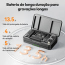 Microfone Ulanzi A100 para Smartphones, Microfone de Lapela Sem Fio para iPhone 16, 15, 12, Xiaomi, Samsung, Dji Action 5, 4, 3, 2, OSMO Pocket 3, SONY