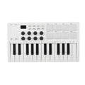 Teclado controlador MIDI M-VAVE de 25 teclas, mini teclado USB com 25 teclas sensíveis à velocidade, 8 pads retroiluminados RGB e 8 knobs.