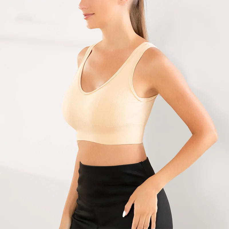 Sutiã esportivo feminino de 3 peças, roupa íntima para academia, roupa íntima feminina, sutiã respirável sem costura
