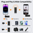 Microfone de lapela sem fio Ulanzi A100 para câmera iPhone 16 15 Pro Max Android DJI Action Pocket 3 com gravação dupla ao vivo