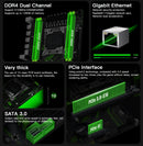 A placa-mãe MACHINIST X99 PR9 suporta processadores Xeon E5 V3/V4 LGA 2011-3, memória RAM DDR4 de quatro canais e slot M.2 PCI-E SATA.