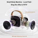 Sistema de Alto-Falante de karaokê Portátil Bluetooth K12 com 2 Microfones Sem Fio, Adequado para Cantos de Casa