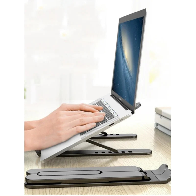 Suporte Reclinável, Dobrável e Portátil para Laptop, Notebook e Tablet - Base Ajustável