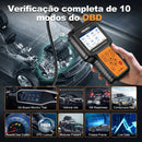 Scanner automotivo OBD2 FOXWELL NT650 Elite com funções de reset de SAS, A/F, Óleo, EPB, BRT e TPS (mais de 26 funções). Ferramenta profissional para diagnóstico de veículos.