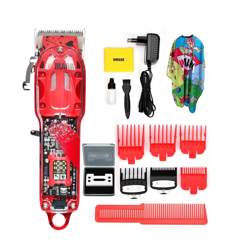 Máquina de Cortar Cabelo Profissional WMARK NG-320 Aparador Sem Fio Recarregável