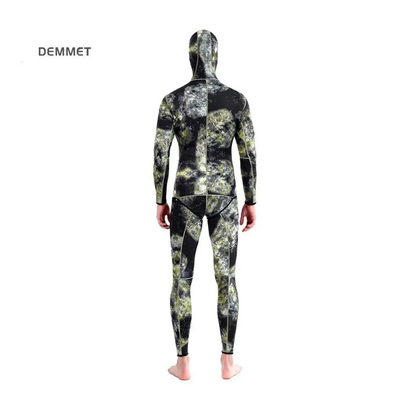 Roupa de mergulho camuflada HOT 3mm, roupa de pesca submarina, mergulho, manga comprida, fissão de neoprene, submersível, para homens, manter aquecido, tops e calças