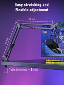 Kit de microfone dinâmico XLR FIFINE com braço articulado para mixer, conjunto de microfone USB para jogos com RGB, controle de volume para PC PS5/4 AmpliGame AM8T