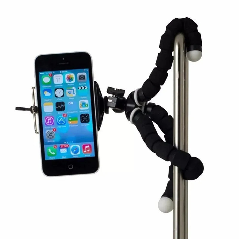 Mini tripé de esponja flexível em formato de polvo, suporte para celular, vários formatos podem ser livremente alterados, durável e estável