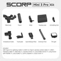 Gimbal FeiyuTech SCORP Mini 3 Pro com alça remota removível e rastreamento AI 4.0 para câmeras mirrorless, câmeras de ação e smartphones.
