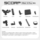 Gimbal FeiyuTech SCORP Mini 3 Pro com alça remota removível e rastreamento AI 4.0 para câmeras mirrorless, câmeras de ação e smartphones.