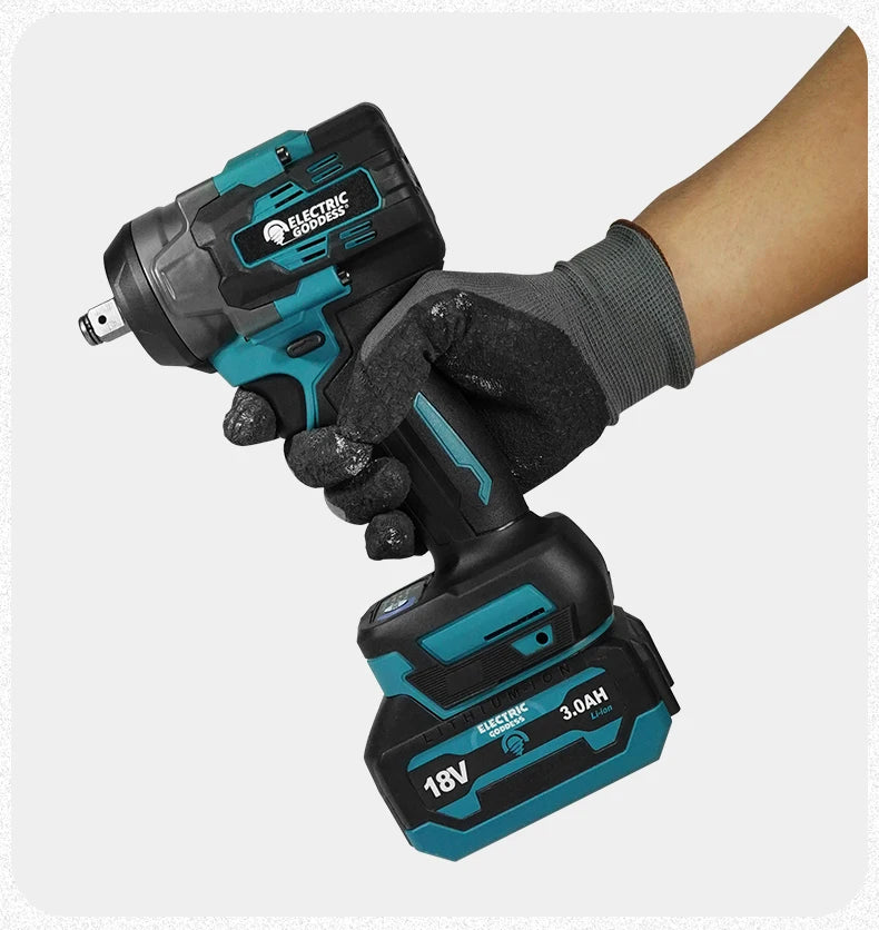 Conjunto de chaves elétricas sem escova EGOD de 1/2'' de alta potência, 500 N.M, para remoção de pneus soltos, ferramentas elétricas para reparo de pneus de carro, para bateria Makita de 18 V