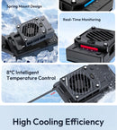 Ulanzi CU01 Cooler para câmera, ventilador de resfriamento para transmissão ao vivo, sistema de resfriamento alto, radiador de câmera, dissipador de calor para Canon R50 Sony ZVE Nikon