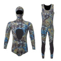 Roupa de mergulho camuflada HOT 3mm, roupa de pesca submarina, mergulho, manga comprida, fissão de neoprene, submersível, para homens, manter aquecido, tops e calças