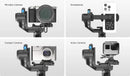 Gimbal FeiyuTech SCORP Mini 3 Pro com alça remota removível e rastreamento AI 4.0 para câmeras mirrorless, câmeras de ação e smartphones.