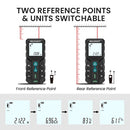 Telêmetro a laser MILESEEY D2 40M 60M 100M 120M Fita métrica a laser Bolha horizontal dupla Roleta digital