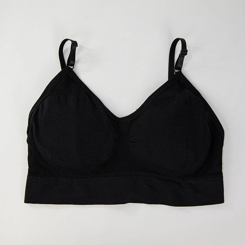Sutiã feminino sem costura, secagem rápida, respirável, ioga, academia, corrida, push up, top esportivo à prova de choque