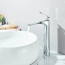 SHBSHAIMY Torneira de pia de banheiro quadrada moderna com núcleo de latão, torneira de água quente e fria, modelo alto/baixo, dourada, montada no deck