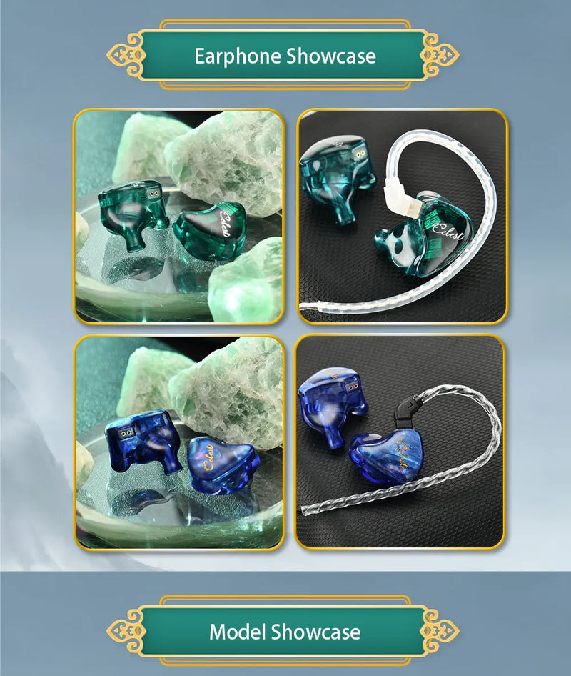 Fones de ouvido Kinera Celest Wyvern pretos com cabo e microfone, envio de IEMs brasileiros, fones de ouvido com fio Hi-Fi para jogos, para presente