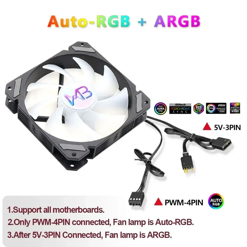 Cooler Fan Radiador Resfriamento Wovibo com 6 Heatpipes 120mm CPU Ultra Slim PWM 4 pinos LGA 115X 1200 1700 2011 X79 X99 AM4 AM5