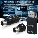 Sistema MIDI M-VAVE Teclado MIDI sem fio Adaptador sem fio Plug and Play Compatível com sistema Windows Transmissão sem fio para smartphones