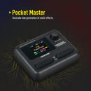 SONICAKE Pocket Master Brasil Versão em Inglês Amplificador para Guitarra e Baixo com Mais de 100 Efeitos em Pedais Multiefeitos Controle por Aplicativo Bateria Integrada