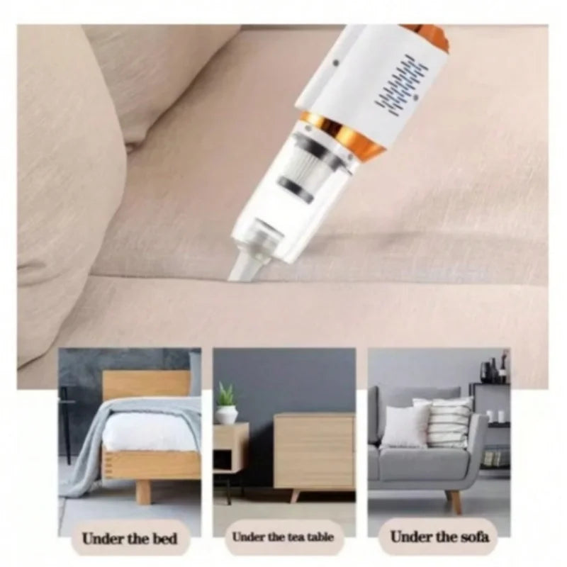 Aspirador de pó portátil sem fio Brasil, recarregável por USB, 2000mAh, máquina de esfregar, aspirador de pó portátil para carro e casa