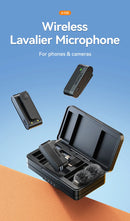 Microfone de lapela sem fio Ulanzi A100 para câmera iPhone 16 15 Pro Max Android DJI Action Pocket 3 com gravação dupla ao vivo