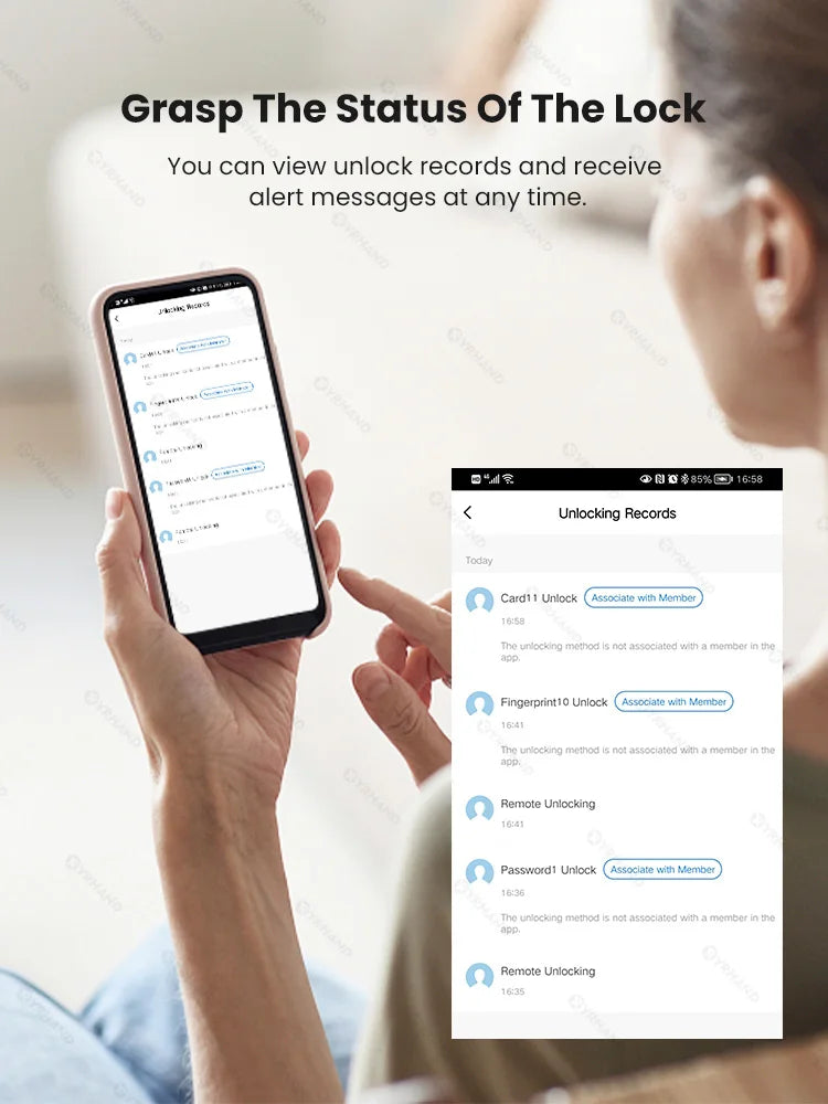 Fechadura eletrônica inteligente à prova d'água com impressão digital e Wi-Fi para porta, fechadura digital do Brasil, fechadura inteligente de aro para casa Tuya