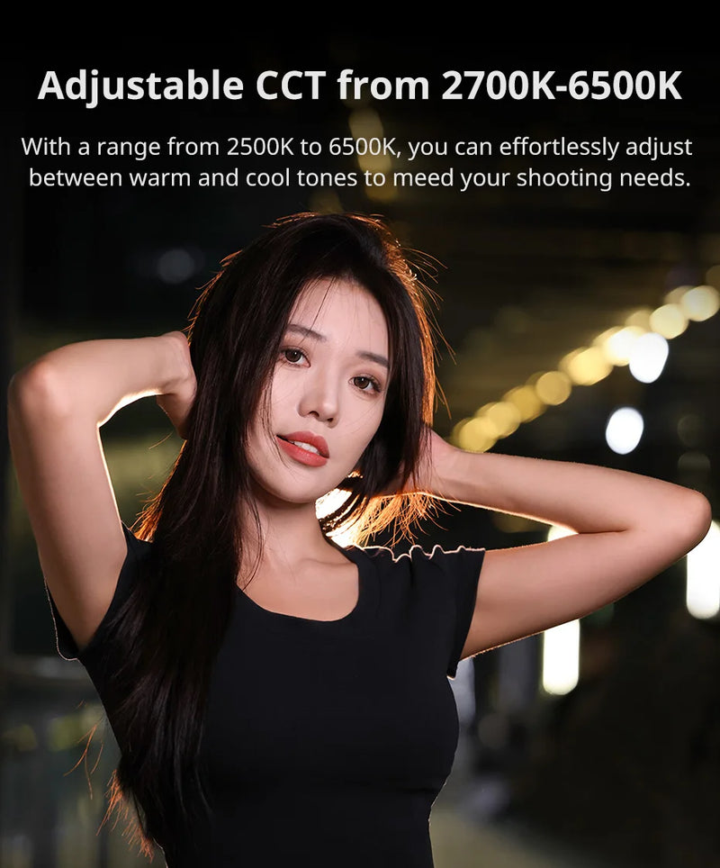 Luz de tubo de ar portátil Ulanzi UA20 90 cm 20 W 2700 K-6500 K luz de preenchimento magnético inflável bicolor para fotografia de transmissão ao vivo