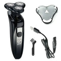 Barbeador elétrico masculino à prova d'água com tela LCD e recarregável