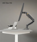 Suporte de monitor LCD LED de mesa de 17 a 30 polegadas com mola a gás F80 Braço ergonômico Suporte de gás Flexi Mount Carga 2 a 9 kg