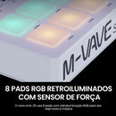 Teclado controlador MIDI M-VAVE de 25 teclas, mini teclado USB com 25 teclas sensíveis à velocidade, 8 pads retroiluminados RGB e 8 knobs.