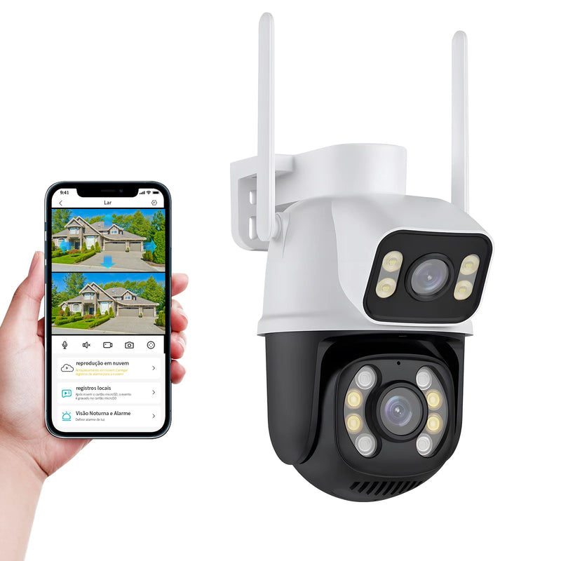 Câmera de segurança Wi-Fi 6MP e 4K inteligentes 360 Bluetooth