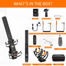 Microfone Shotgun COMICA VM30 2.4G Super Cardioide Condensador Sem Fio com Controle de Ganho para Câmera, Celular, Podcast e Gravação