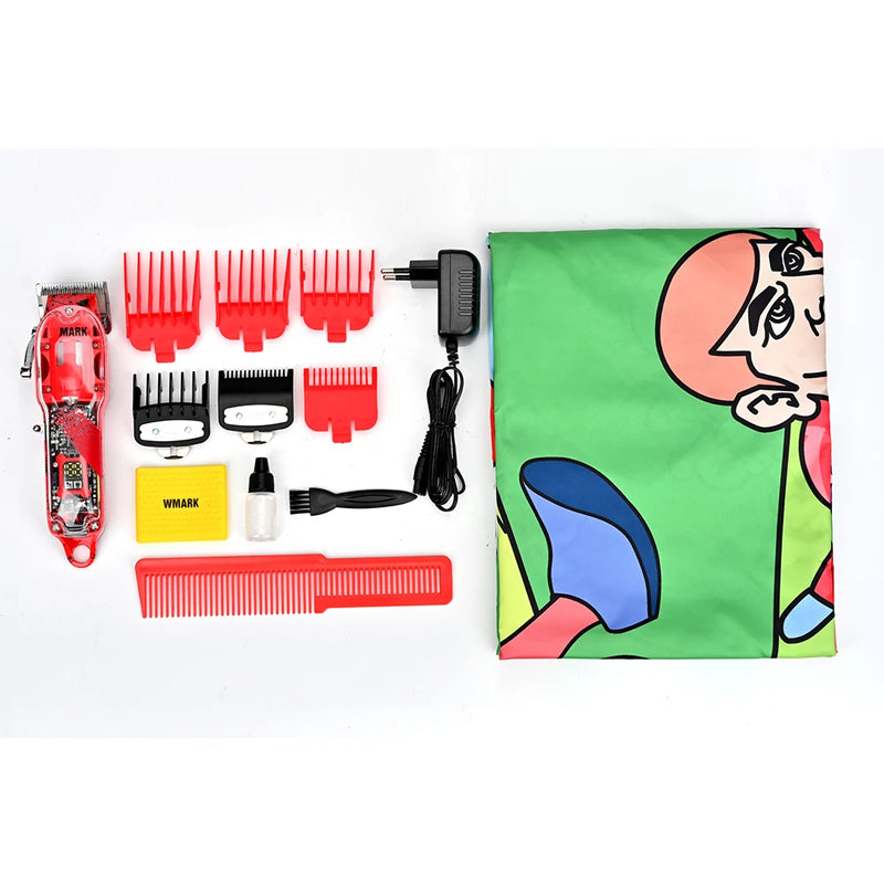 Máquina de Cortar Cabelo Profissional WMARK NG-320 Aparador Sem Fio Recarregável