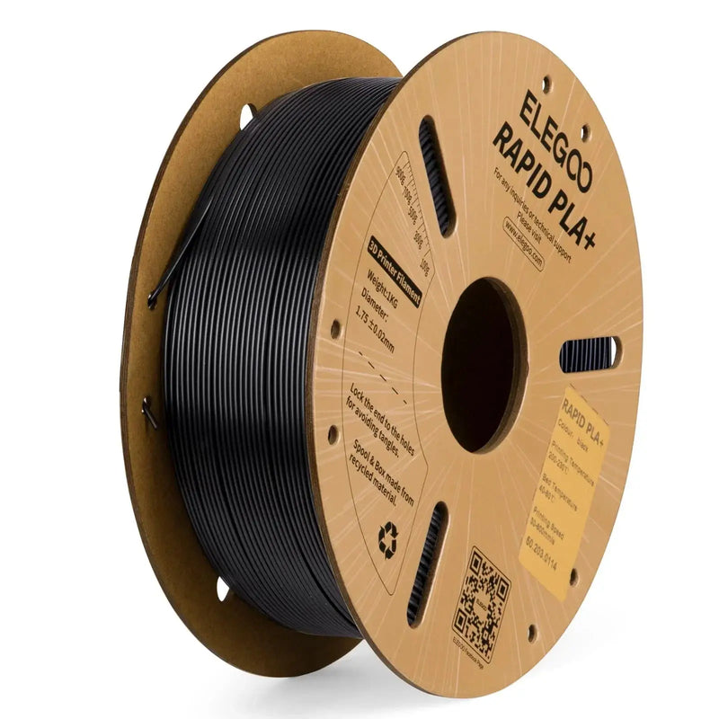 Filamento ELEGOO RAPID PLA+ de 1,75 mm, filamento para impressora 3D, suporta velocidade de impressão de 30-600 mm/s, compatível com a maioria das impressoras 3D FDM