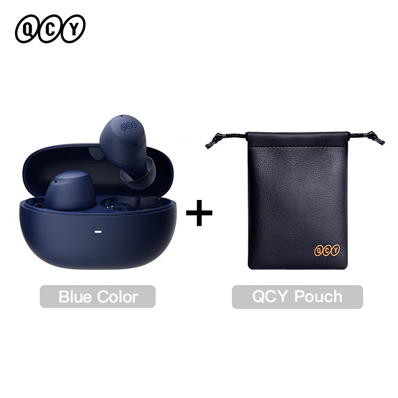 Fones de ouvido sem fio QCY HT07 ANC com cancelamento de ruído de 40 dB TWS, 6 microfones, chamada AI HD, Bluetooth 5.2, reprodução de 32 horas