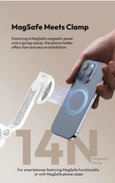 Tripé para celular Ulanzi TT88 de 1,44 m com braçadeira magnética e extensão remota sem fio para transmissão ao vivo e vlog