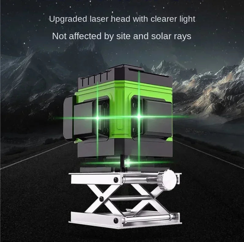 Nível laser de 2 baterias 8/12/16 linhas luz verde linha automática de alta precisão enviado do armazém do Brasil isento de impostos